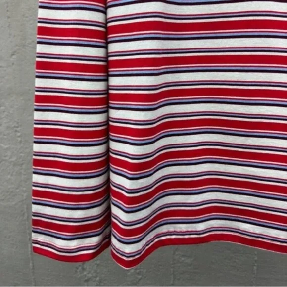 MIU MIU Women's Red Striped Long Sleeve T-Shirt - Picture 4 of 6
